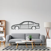 Civic Coupe 1999 Detailed Silhouette Metal Wall Art